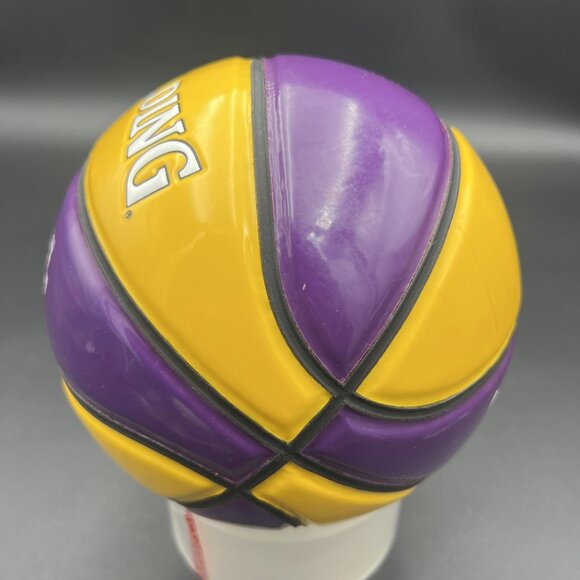 Vtg Spalding/LA LAKERS NBA Souvenir/Team Logo Mini 7" Basketball; Purple/Yellow - Picture 2 of 9